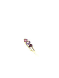 14K Amethyst, Rhodolite, and Diamond Ring - Size 7