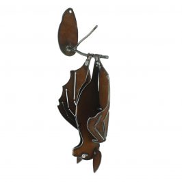 Wall Metal Bat Hanging with Open Wings Sculpture