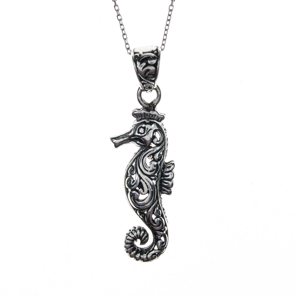 Sterling Silver Seahorse Necklace