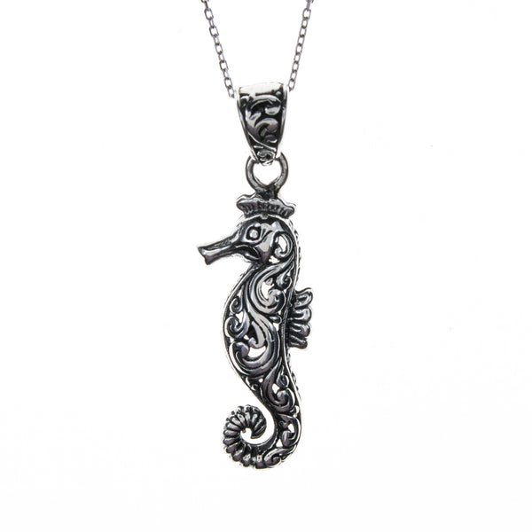 Sterling Silver Seahorse Necklace