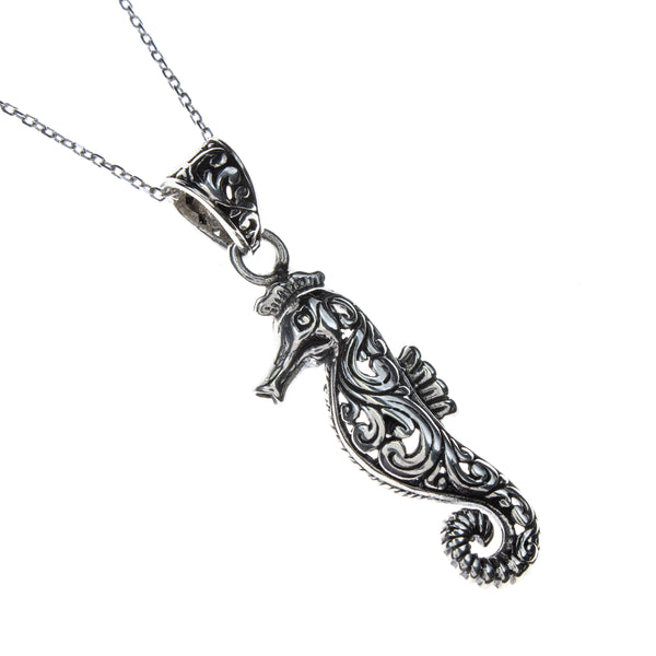 Sterling Silver Seahorse Necklace