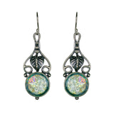 Sterling Silver Roman Glass Earrings