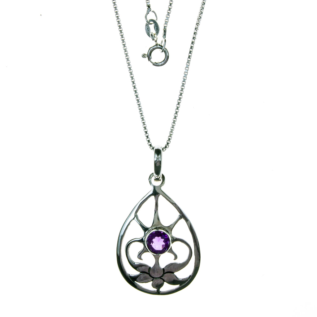 Sterling Silver Amethyst Necklace