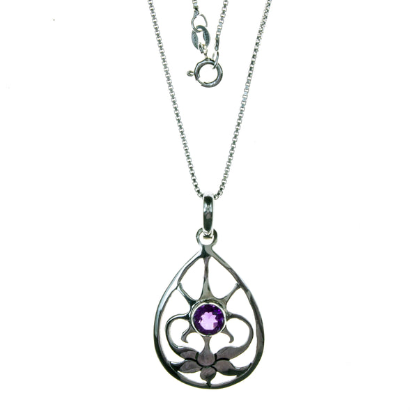 Sterling Silver Amethyst Necklace