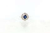 14KW Sapphire and Diamond Ring Size 7