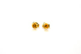 14K Citrine 3.75mm Circle Studs