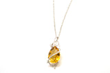 14KW Citrine Pear Twist Necklace