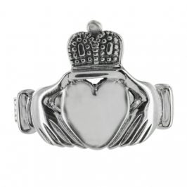 Sterling Silver Celtic Claddagh Swirl Necklace