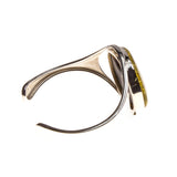 SS Green Amber Nugget Cuff Bracelet