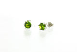 SS Peridot Round Studs