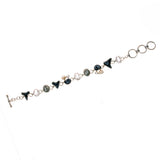Sterling Silver Ammonite Sand Dollar and Shark Tooth Bracelet