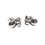 SS Sitting Cat Stud Earrings