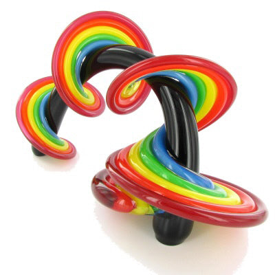 Art Glass Black Rainbow Arch Heechee