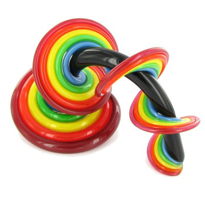 Art Glass Black Rainbow Arch Heechee