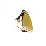 SS Butterscotch Amber Nugget Ring
