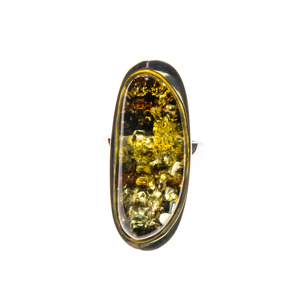 SS Amber Green Nugget Size 9