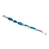 SS Created Opal Freeform Toggle Bracelet