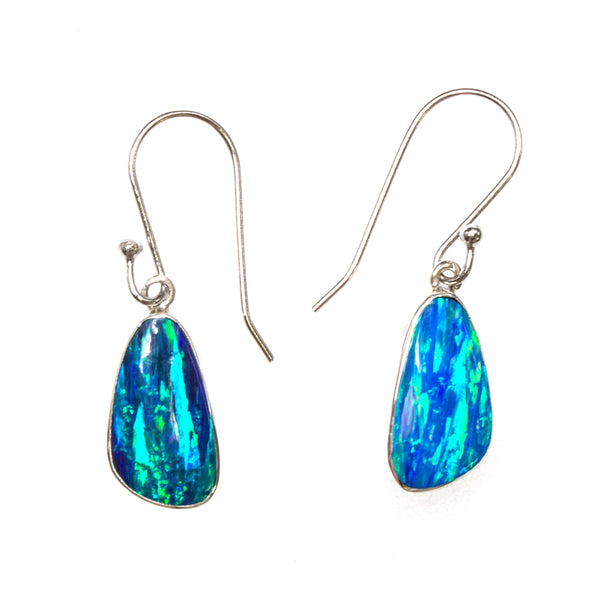 SS Freeform Created Opal Earrings