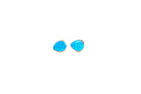 SS Created Opal Blue Pear Studs