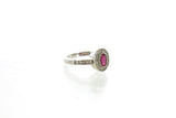 14KW Diamond and Ruby Oval Ring