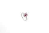 14KW Diamond and Ruby Oval Ring