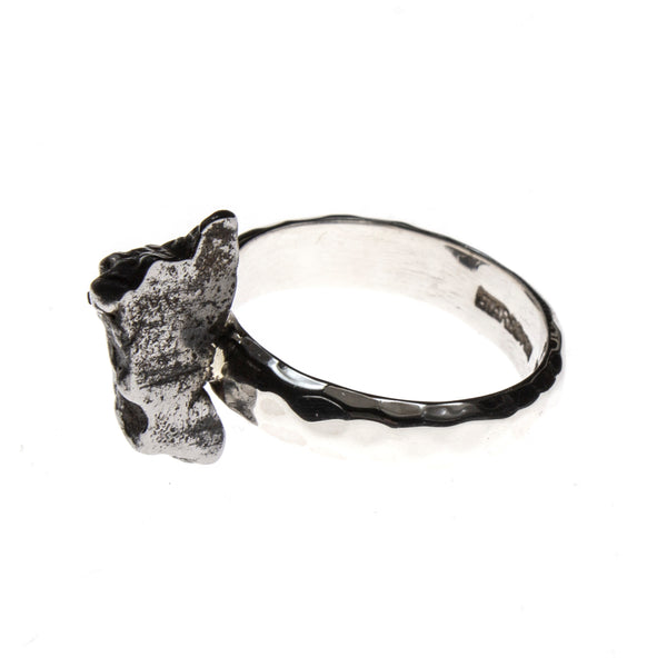 Sterling Silver Meteorite Nugget Ring Size 8