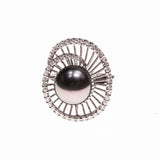14KW 10mm Tahitian Pearl Swirl Ring