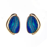 14K Boulder Opal Stud Earrings