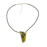 Chunky Green Amber Corded Necklace