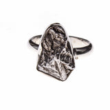 Sterling Silver Meteorite Nugget Bezel Ring Size 7, 9, 10