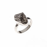 Sterling Silver Meteorite Nugget Bezel Ring Size 7, 9, 10