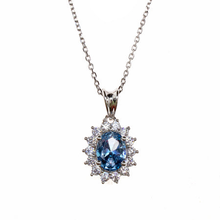 SS AAA Aquamarine Beaded Necklace