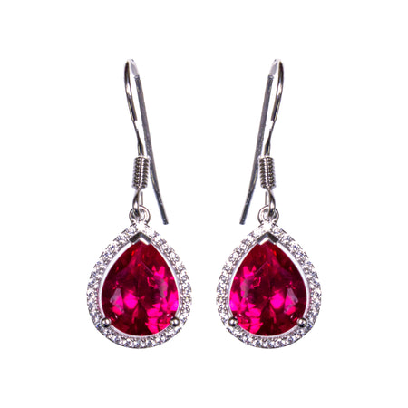 14K Yellow Gold Ruby Round 3.75mm Stud Earrings