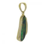 14K Yellow Gold Boulder Opal Doublet Pendant