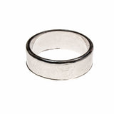 Sterling Silver Backed Meteorite Ring Size 10