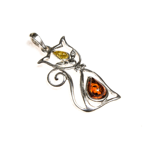 SS Sassy Amber Cat Pendant