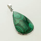 SS Malachite Pear Pendant
