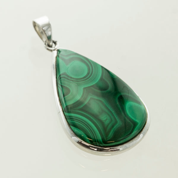 SS Malachite Pear Pendant
