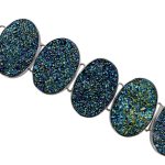 Sterling Silver Titanium Druzy Quartz Bracelet