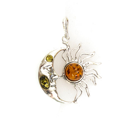 SS Leaves and Amber Berries Necklace