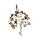 SS Amber Fruiting Tree of Life Pendant