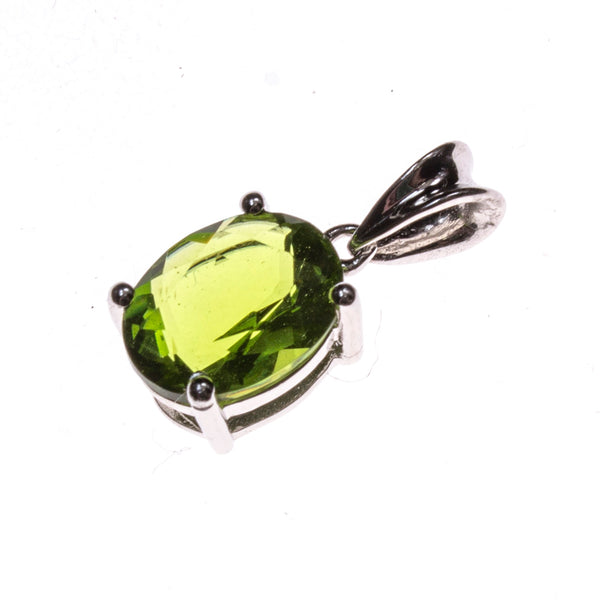 SS 8x10 Created Peridot Pendant