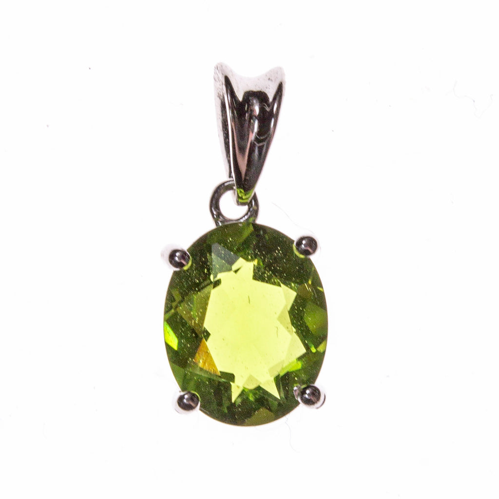 SS 8x10 Created Peridot Pendant