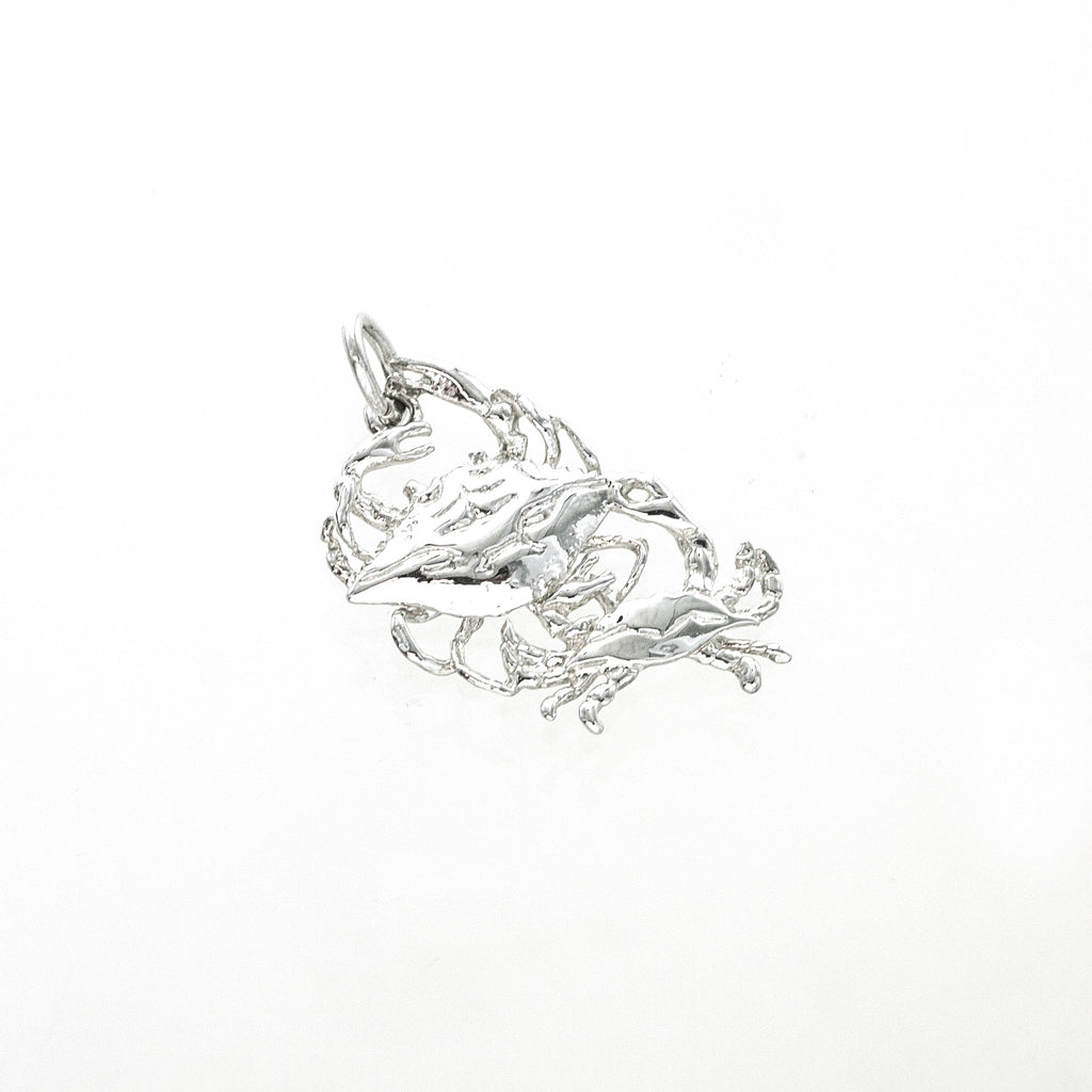 SS Crab Mom & Baby Pendant