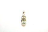 SS Green Amethyst and Pearl Pendant