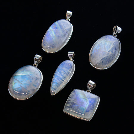 SS Larimar Pear Bezel Pendant