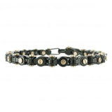Stainless Steel Black Screw Link Men's Bracelet
