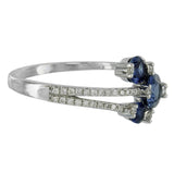 14K White Gold Sapphire Dia Ring