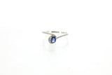 14KW Sapphire and Diamond Waves Ring