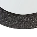 Wood Mirror Black Dotted Aluminum Round from Ghana